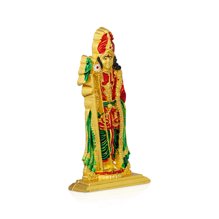 Raja Alangara Murugan Standing On Base Statue - 3.75 x 2 Inches | Zinc Idol/ Karthikeyan Figurine For Pooja