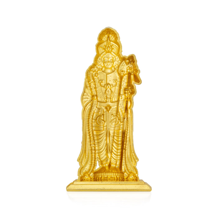 Raja Alangara Murugan Standing On Base Statue - 3.75 x 2 Inches | Zinc Idol/ Karthikeyan Figurine For Pooja
