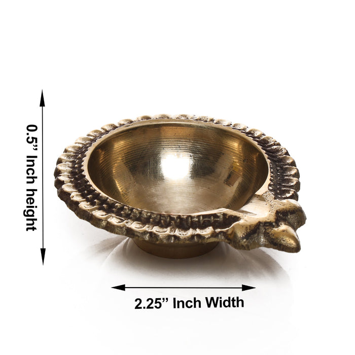 Lakshmi Kubera Vilakku- 0.5 X 2.25 Inches | Brass Kubera Lakshmi Vilakku/Laxmi Kubera Deepam For Wealth & Pooja