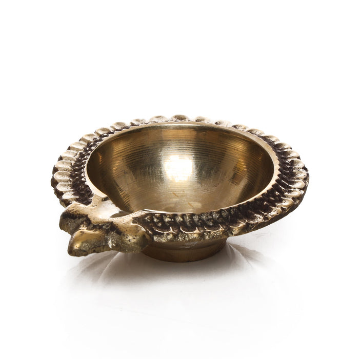 Lakshmi Kubera Vilakku- 0.5 X 2.25 Inches | Brass Kubera Lakshmi Vilakku/Laxmi Kubera Deepam For Wealth & Pooja