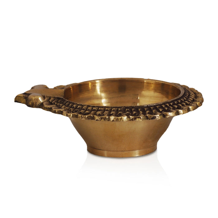 Lakshmi Kubera Vilakku - 1 x 2.5 Inches | Brass Laxmi Kubera Deepam/ Kuber Lakshmi Vilakku for Pooja