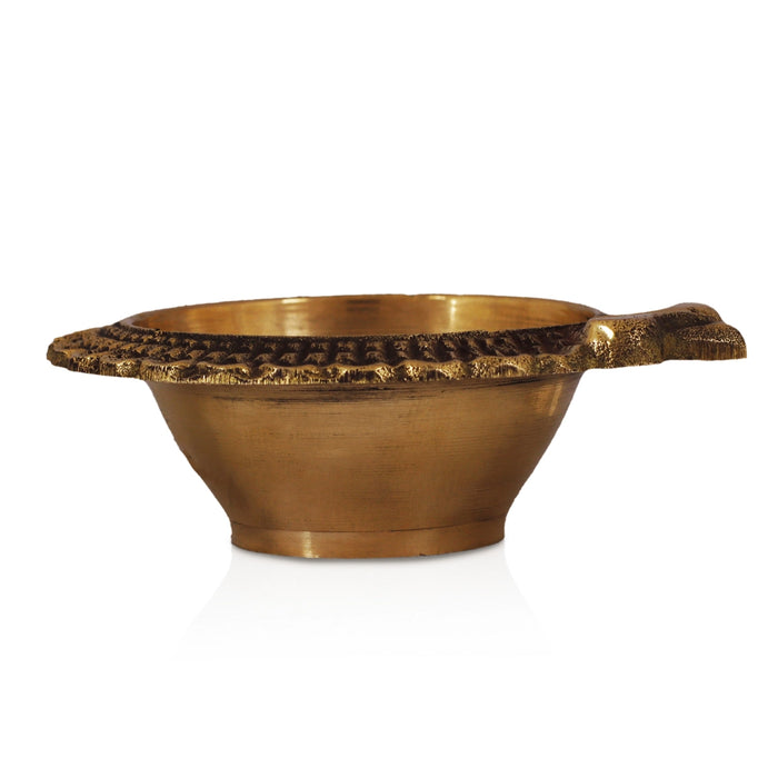 Lakshmi Kubera Vilakku - 1 x 2.5 Inches | Brass Laxmi Kubera Deepam/ Kuber Lakshmi Vilakku for Pooja