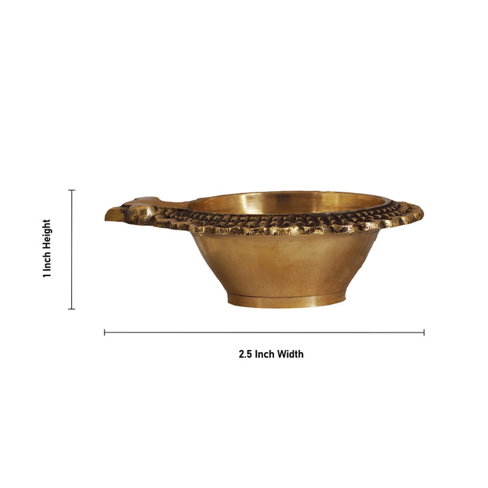 Lakshmi Kubera Vilakku - 1 x 2.5 Inches | Brass Laxmi Kubera Deepam/ Kuber Lakshmi Vilakku for Pooja