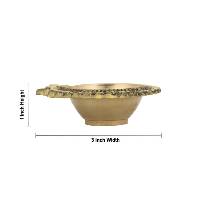 Kubera Lakshmi Vilakku - 1 x 3 Inches | Brass Lamp/ Brass Deepam/ Laxmi Kubera Deepam for Pooja