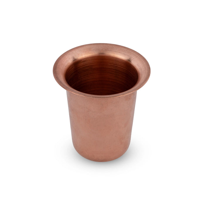 Coffee Tumbler - 3.5 x 3 Inches | Beading Design Copper Tumbler/Copper Vessel/Copper Cup/Copper Glass for Home