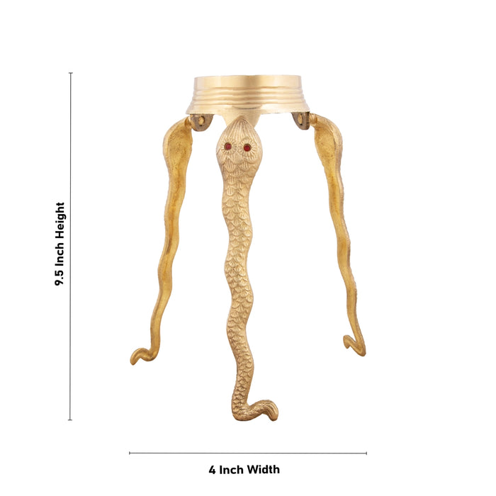 Jaladhari Stand - 9.5 x 5 Inches | Shivling Abhisheka Stand/ Brass Jaladhari for Pooja/ 610 Gms Approx