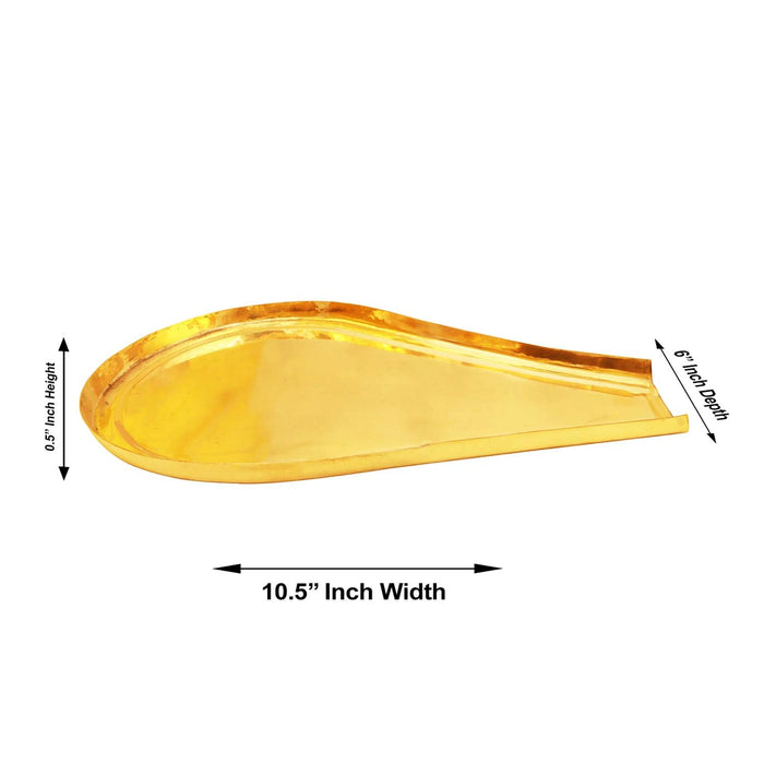 Abhisheka Patra - 0.5 x 10.5 x 6 Inches | Brass Abhisheka Plate/ Abhishek Patra for Pooja