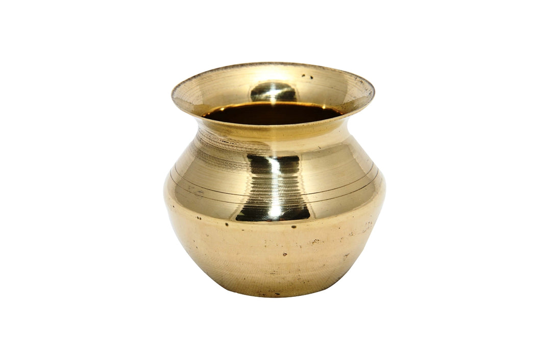 Brass Chombu - 2.5 Inches | Brass Lota/ Kalash for Pooja / 80 Gms Approx
