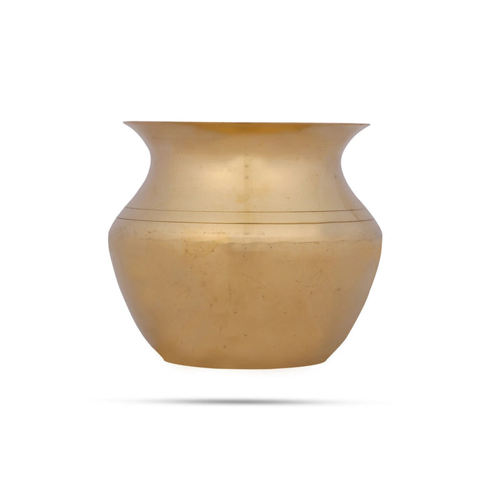 Brass Lota - 3 x 2.5 Inches | Chombu/ Pooja Pot/ Brass Kalash for Home