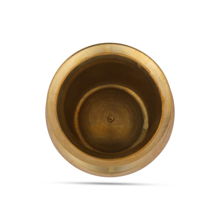 Brass Lota - 3 x 2.5 Inches | Chombu/ Pooja Pot/ Brass Kalash for Home