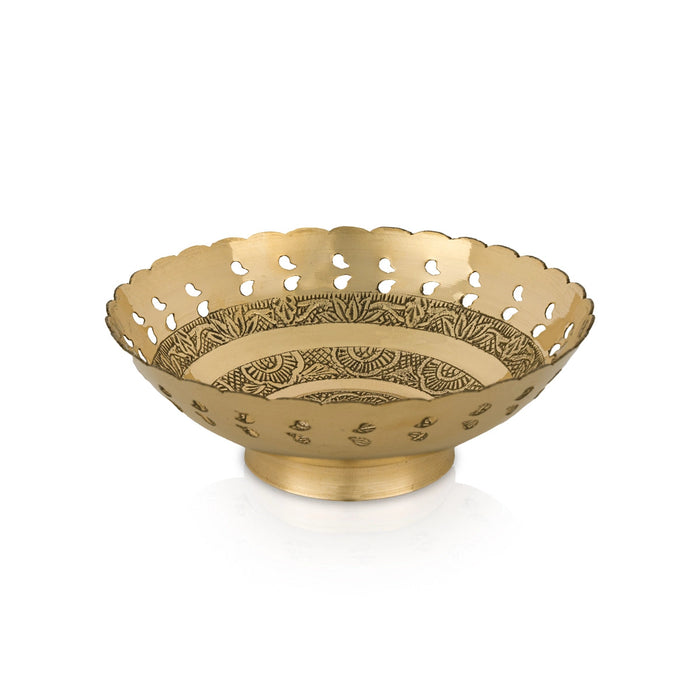 Brass Bowl With Base - 2 x 5.75 Inches | Pooja Cup/ Brass Katora/ Pooja Bowl for Home