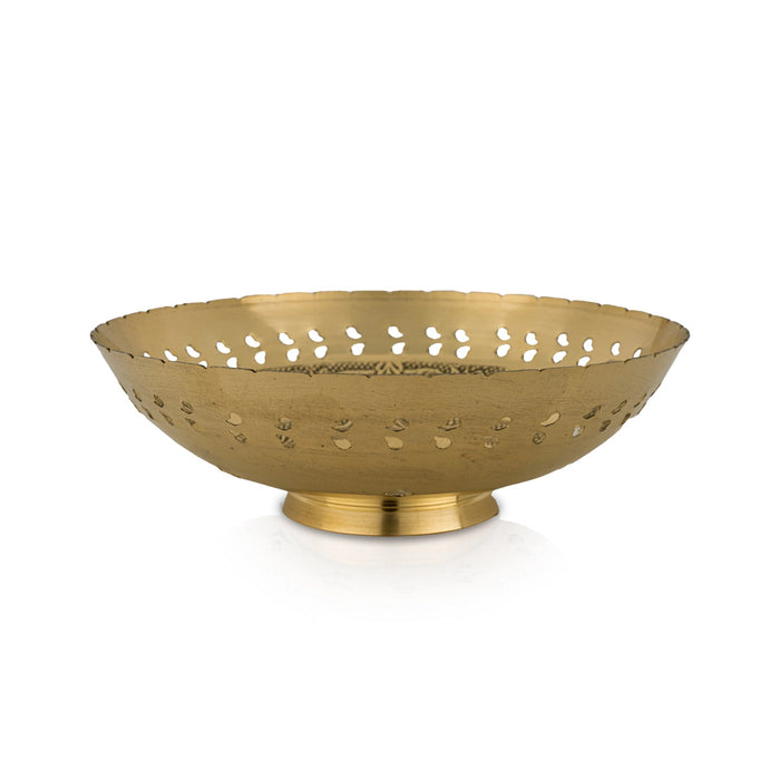 Brass Bowl With Base - 2.75 x 7.5 Inches | Pooja Cup/ Pooja Bowl/ Brass Katora for Home