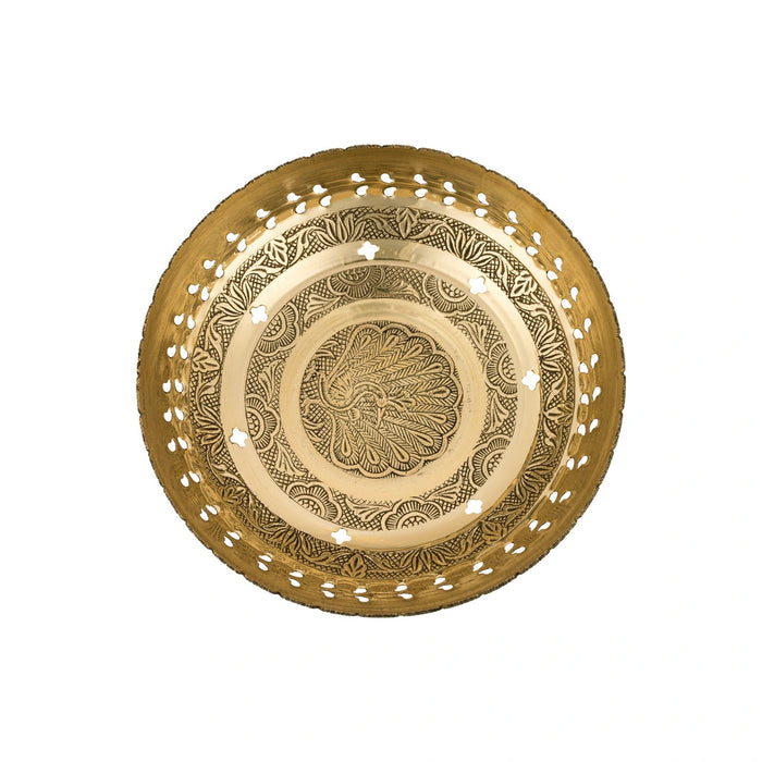 Brass Bowl With Base - 2.75 x 7.5 Inches | Pooja Cup/ Pooja Bowl/ Brass Katora for Home