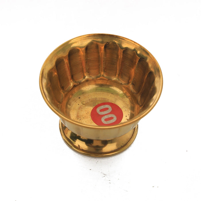 Chandan Cup With Base - 1.5 x 2.5 Inches | Small Bowl/ Brass Bowl/ Brass Cup/ Pooja Bowl for Home