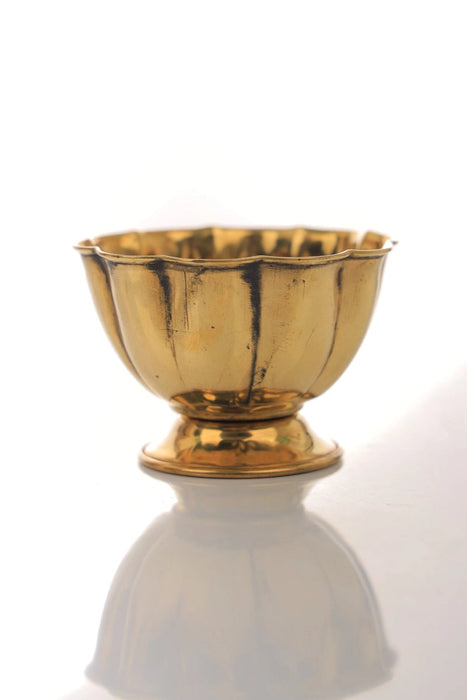 Chandan Cup With Base - 2 x 3 Inches | Small Bowl/ Lotus Design Brass Bowl/ Brass Cup/ Pooja Bowl for Home