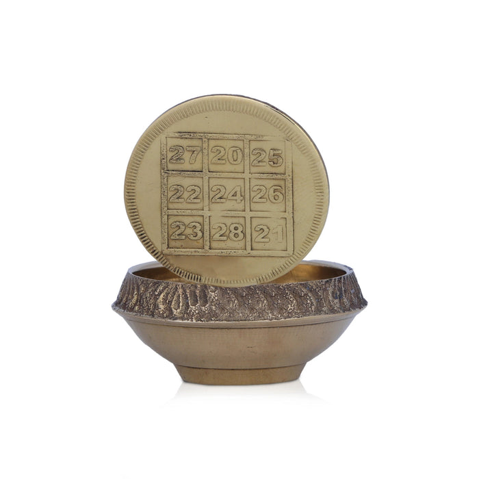 Lakshmi Kuber Deepam - 1 Coin - Brass - 34 Gms