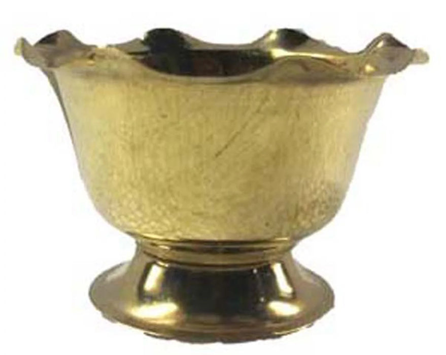 Brass Chandan Cup - 1.5 x 2.5 Inches | Pooja Cup/ Kumkum Bowl/ Sandal Bowl for Home/ 25 Gms Approx