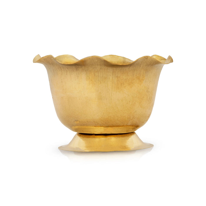 Chandan Cup With Base - 2 x 2.5 Inches | Small Bowl/ Brass Bowl/ Brass Cup/ Pooja Bowl for Home