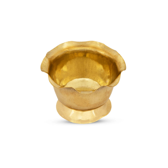 Chandan Cup With Base - 2 x 2.5 Inches | Small Bowl/ Brass Bowl/ Brass Cup/ Pooja Bowl for Home