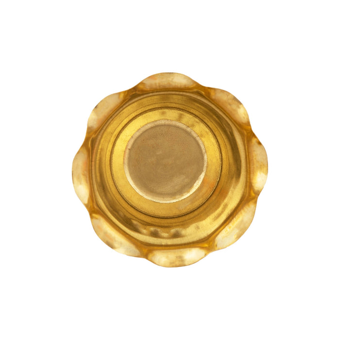 Chandan Cup With Base - 2 x 2.5 Inches | Small Bowl/ Brass Bowl/ Brass Cup/ Pooja Bowl for Home
