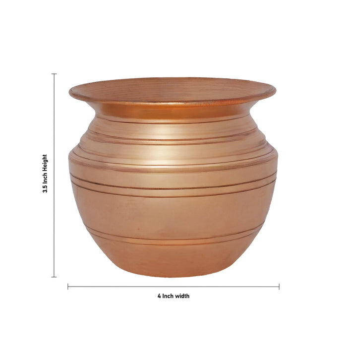 Chombu - 3.5 x 4 Inches | copper Lota/ Kalash Pot/ Pooja Pot for Home & Pooja