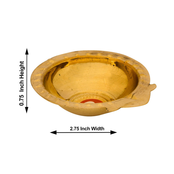Brass Kartik Deepam - 0.75 X 2.75 Inches | Karthik Deepam/ Agal Lamp/ Kartik Diya For Pooja