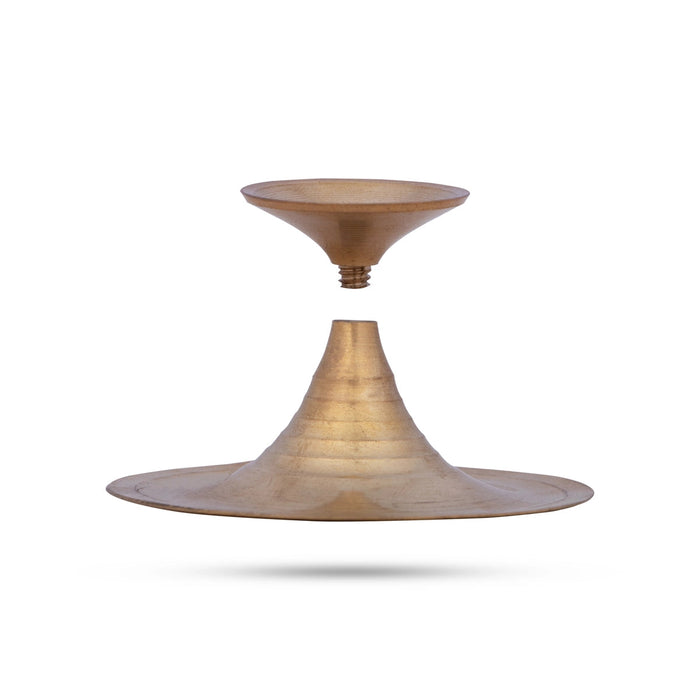 Camphor Burner - 2 X 3 Inches | Brass Kapoor Dhani/ Kapurdani/ Brass Aarti For Daily Pooja