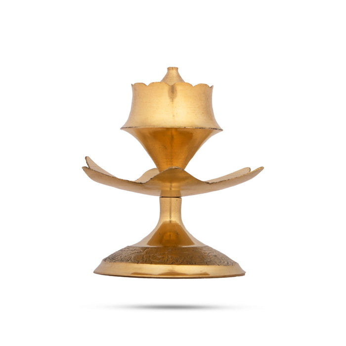 Brass Agarbathi Stand - 2.5 x 3 Inches | Incense Stick Holder/ Agarbatti Holder for Pooja