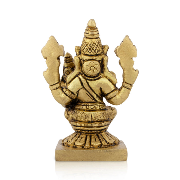 Varaha Lakshmi Murti With Base - 3 x 2 Inches | Antique Brass Idol/ Lakshmi Varaha Swamy for Pooja