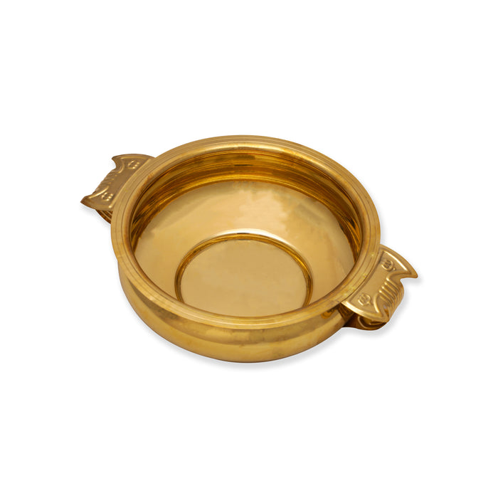 Brass Urli - 2 x 6.5 Inches | Brass Uruli/ Flower Pot for Pooja/ 125 Gms Approx