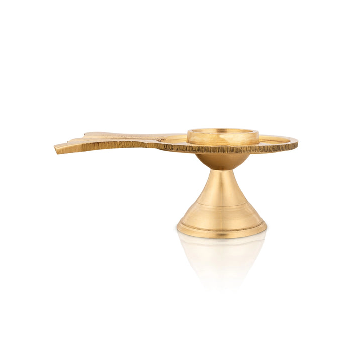 Shiv Ling Stand - 1.25 x 3.25 Inches | Brass Lingam Stand/ Shiva Lingam Stand for Pooja/ 80 Gms Approx