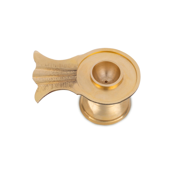 Shiv Ling Stand - 1.25 x 3.25 Inches | Brass Lingam Stand/ Shiva Lingam Stand for Pooja/ 80 Gms Approx