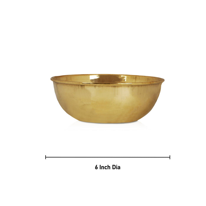 Brass Bowl - 2 x 6 Inches | Small Bowl/ Brass Cup/ Small Cup/ Pooja Bowl for Home