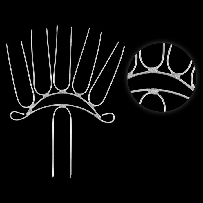 White Metal Coconut Stick - 6 x 4.5 Inches | 5 Kambi Kalash Stick for Varalakshmi Pooja Decoration