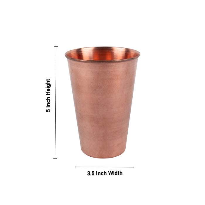 Copper Tumbler - 5 x 3.5 Inches | Copper Cup/ Coffee Tumbler For Kitchen
