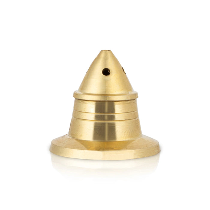 Rocket Design Incense Holder With Base - 1.5 x 1.5 Inches | Brass Agarbathi Stand/ Agarbatti Stand for Pooja