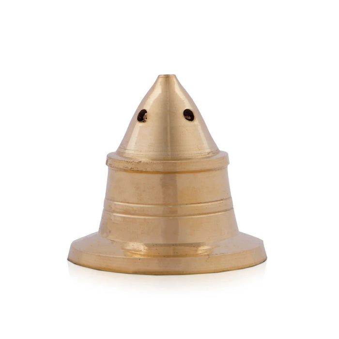 Rocket Design Incense Holder With Base - 1.75 x 1.5 Inches | Brass Agarbathi Stand/ Agarbatti Stand for Pooja