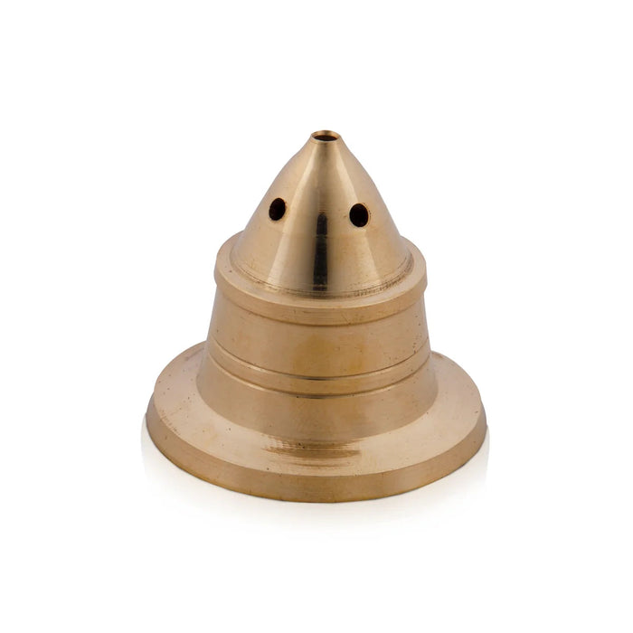 Rocket Design Incense Holder With Base - 1.75 x 1.5 Inches | Brass Agarbathi Stand/ Agarbatti Stand for Pooja