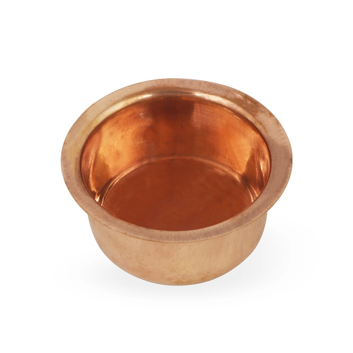 Copper Bowl - 1.5 x 3 Inches | Puna Cup/ Copper Cup for Pooja/ 30 Gms Approx