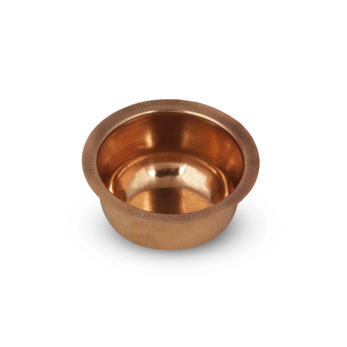 Copper Bowl - 1.5 x 3.5 Inches | Puna Cup/ Copper Cup for Pooja/ 40 Gms Approx