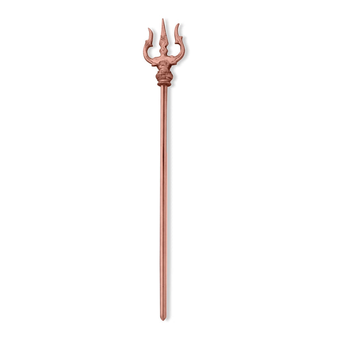 Trishul - 18 x 2.75 Inches | Copper God Shiva Trishul/ Durga Trishul/ Soolam for Pooja