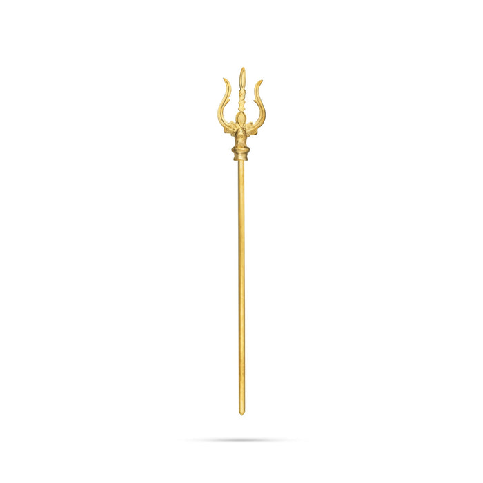 Trishul - 16.5 x 2.5 Inches | Brass Astras/ God Shiva Trishul/ Durga Maa Trishul/ Soolam for Pooja
