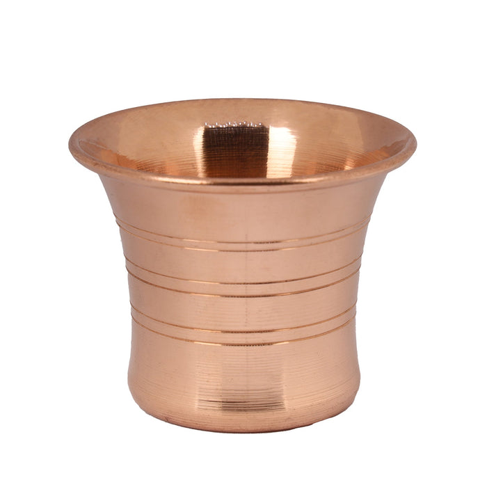 Pancha Patra - 2 x 2.25 Inches | Copper Panchapatra/ Panchamurt for Pooja/ 40 Gms Approx