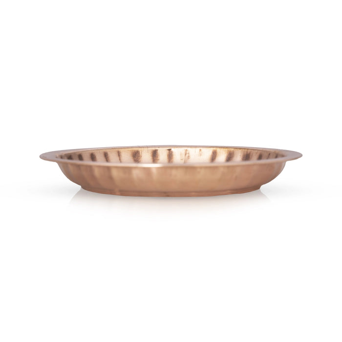 Copper Plate - 4 Inches | Pooja Thali Plate/ Pooja Plate for Home