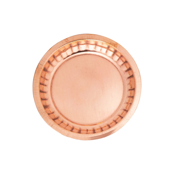 Copper Plate - 4 Inches | Pooja Thali Plate/ Pooja Plate for Home