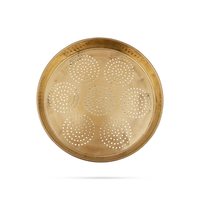Brass Jalladai - 2 x 11.5 Inches | Abhisheka Plate/ Sahastradhara for Pooja