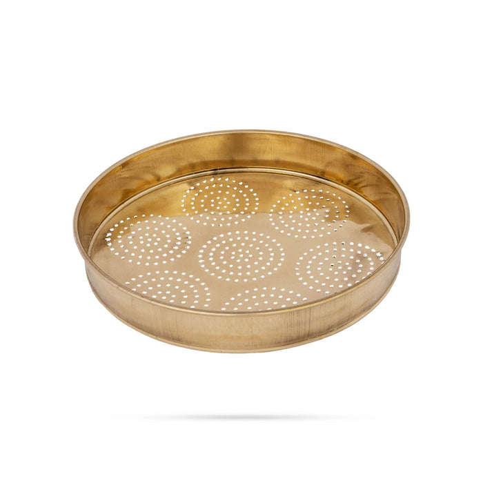 Brass Jalladai - 2 x 11.5 Inches | Abhisheka Plate/ Sahastradhara for Pooja