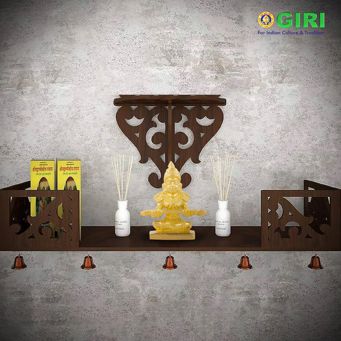 Annapoorni Sitting On Base Statue - 2 x 1.75 Inches | Brass Idol/ Annapoorani devi Murti