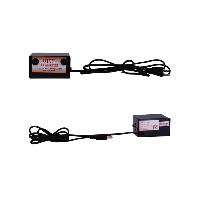 Electric Diya - 9 x 5 Inches | 110 V/ 3 Step Electric Lamp/ Electric Deep for Pooja Decor/ 360 Gms Approx