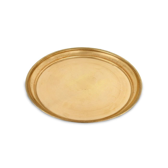 Brass Plate - 5.5 Inches | Pooja Plate / Halwa Thali Plate / Small Plate For Pooja & Naivedyam